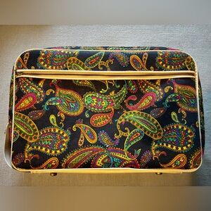 Vintage Paisley Print Briefcase
